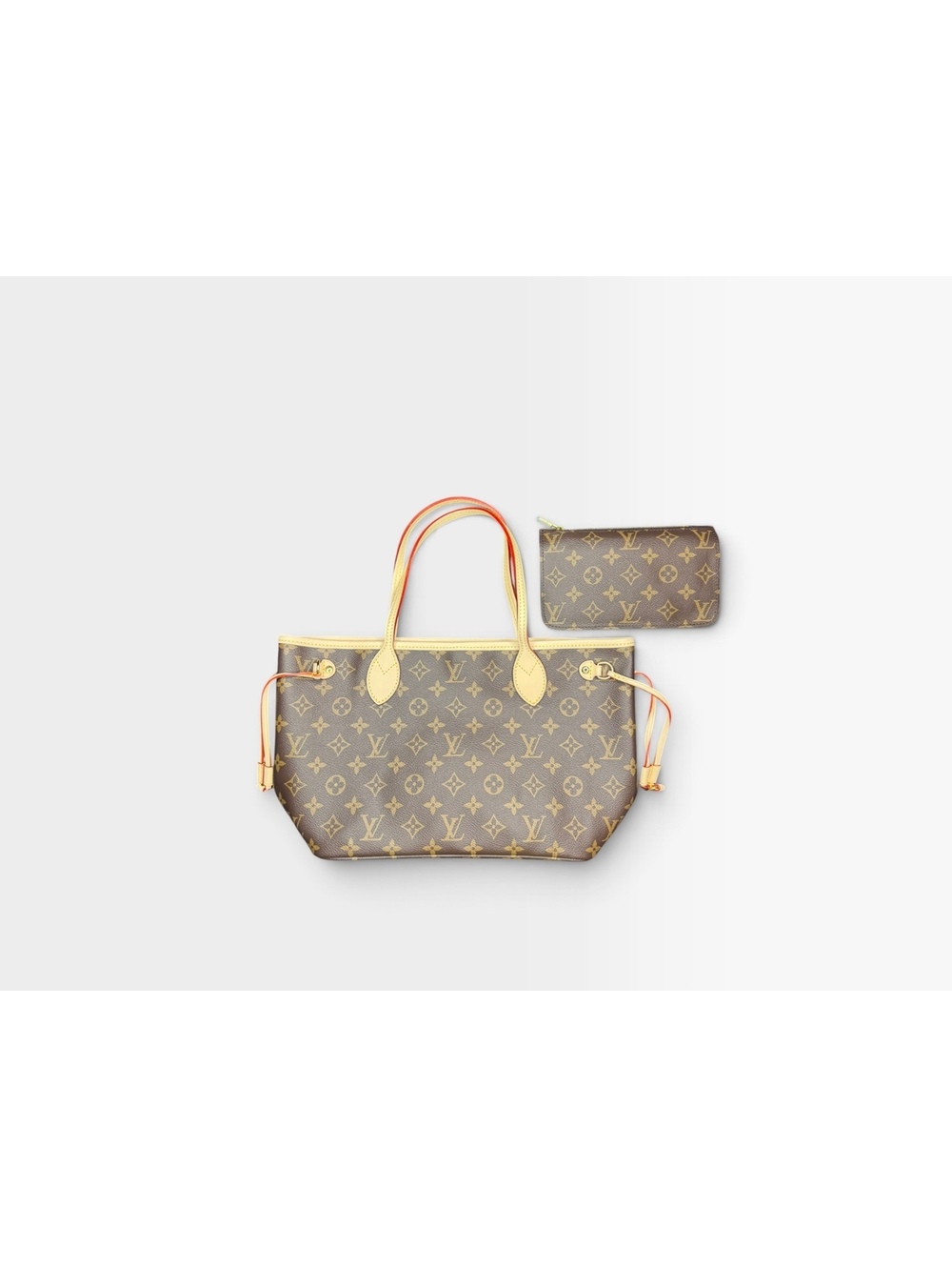 Louis Vuitton monogram tote bag with pouch